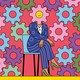 An illustration of a woman in high heels and a colorful suit; her head is overlaid with a giant gear with a frowny face on it, and the gear is meshed with a large system of other gears