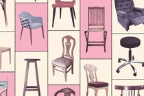 A collage of chairs