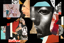 A collage of different people