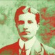 A photo of Howard Baskerville against a green and red background