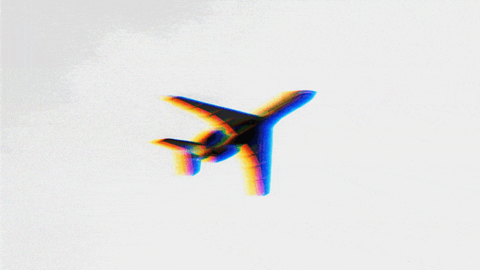 Animated image of an airplane