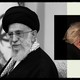 Collage showing pictures of Khamenei and Trump