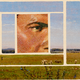 An illustration featuring elements of a man's face superimposed on a rural landscape