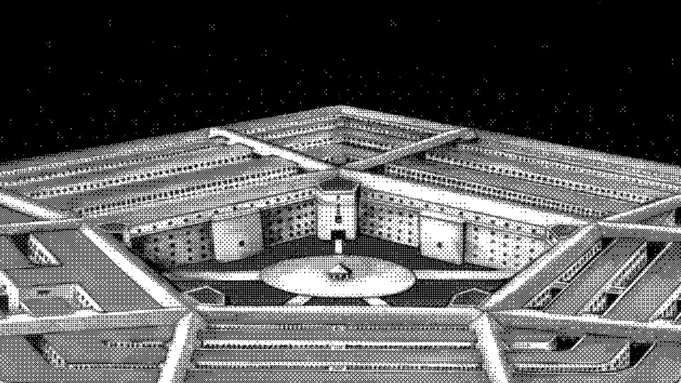 A low-res illustration of the Pentagon