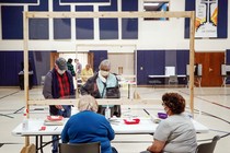 A polling station in Kenosha, Wisconsin