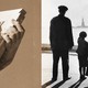 An image of a family with a child pointing at the Statue of Liberty in the distance next to a photo of the tabula ansata in Lady Liberty's hand.