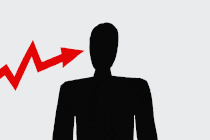 man with economic graph