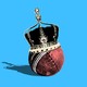 Crown on a cricket ball