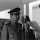 General Suharto being sworn into the Indonesian Cabinet by President Sukarno