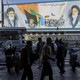 Iranians walking in downtown Tehran