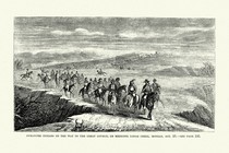 Print of Comanche procession