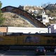 A freight train crosses into the U.S. across the border with Mexico in Nogales.