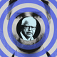 An illustration of Tim Walz and J. D. Vance with a futuristic pattern around them