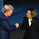 Kamala Harris and Donald Trump shake hands before the debate