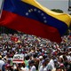 Demonstrators march during an opposition rally in Caracas, Venezuela.