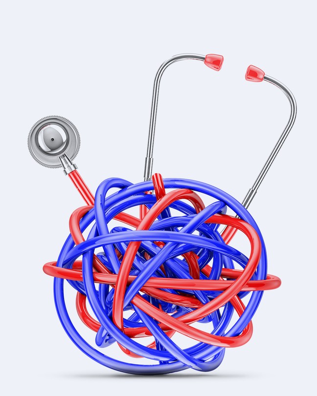 A tangled stethoscope