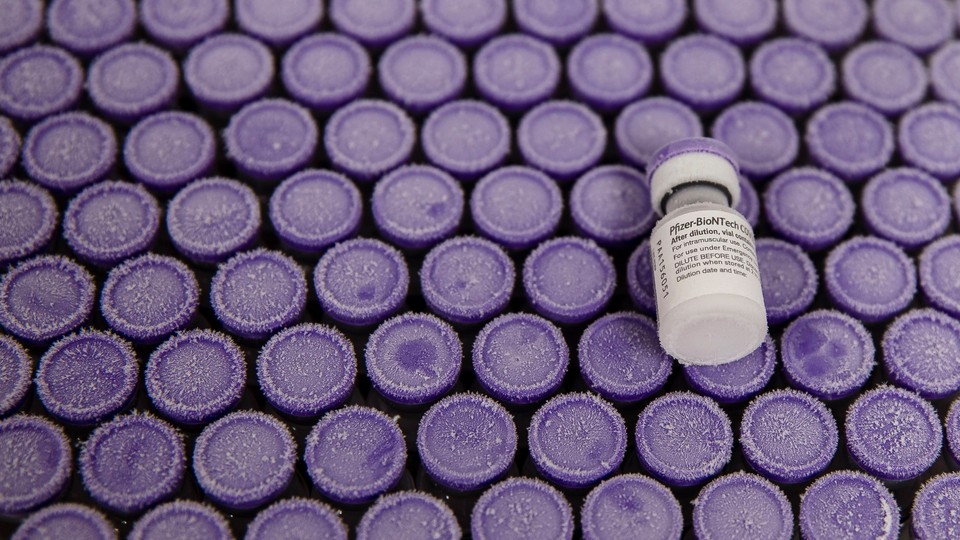 Many vials of Pfizer's COVID-19 vaccine