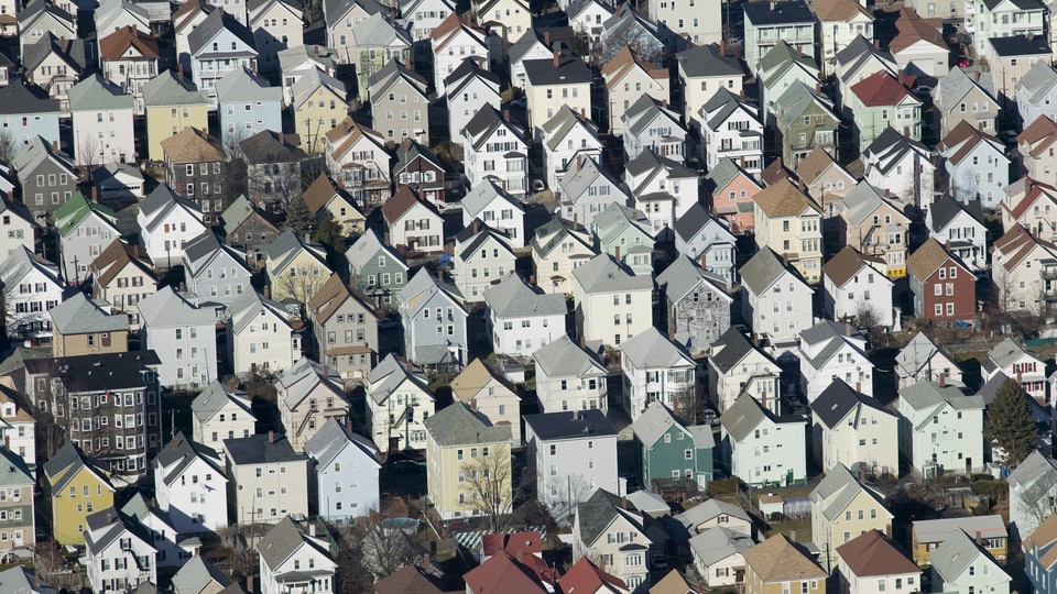 Suburban homes in Massachusetts.