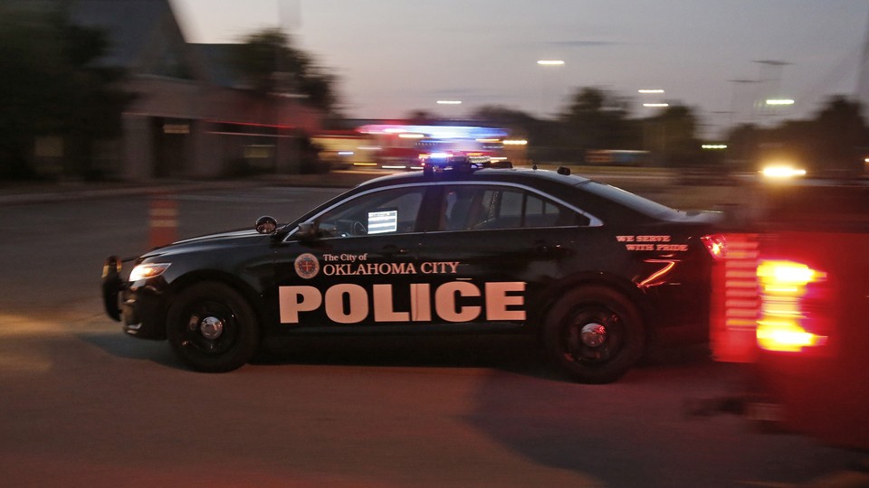 An Oklahoma City police patrol car