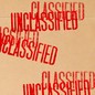 A folder with the words 'classified' and 'unclassified.'
