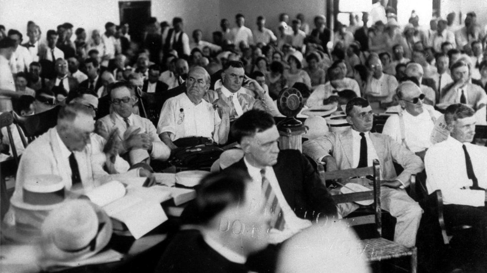 Spectators at the so-called Scopes monkey trial in Dayton, Tennessee, in July, 1925