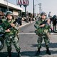 National Guard deployed on the streets of Los Angeles in 1992.