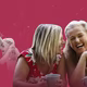 Two women laughing