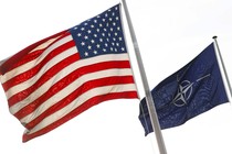 The American flag and the NATO flag