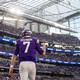 The Minnesota Vikings quarterback Case Keenum celebrates during the fourth quarter against the Chicago Bears at U.S. Bank Stadium on December 31.