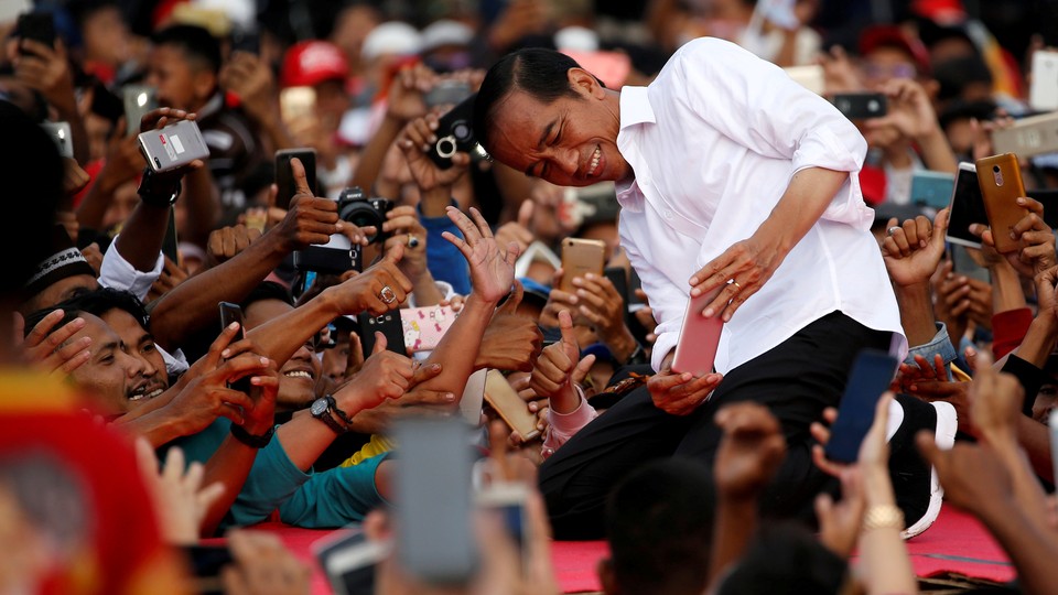 Indonesia's incumbent presidential candidate, Jokowi, appears to have won reelection.