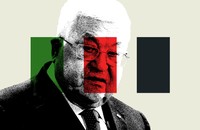 An illustration featuring a photo of Mahmoud Abbas