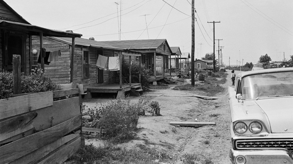 A road in Mississippi in the 1960s.