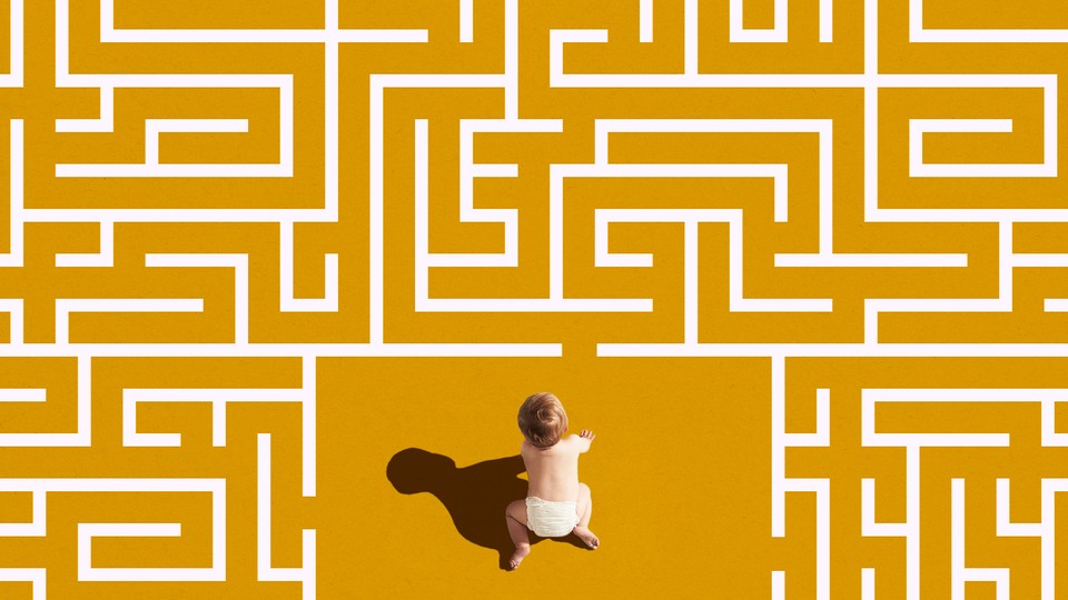 Maze leading to baby