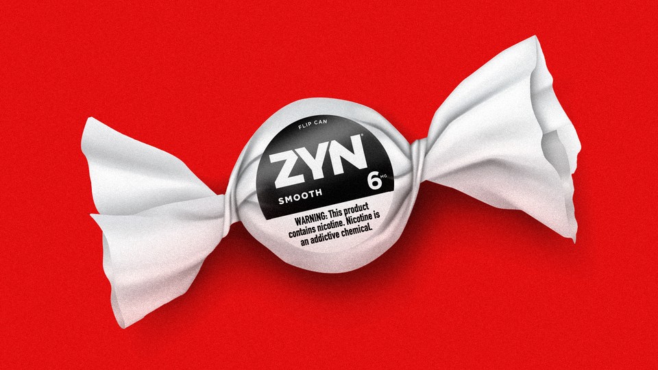 Illustration of Zyn in a candy wrapper