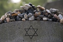 A Jewish gravestone with a Star of David