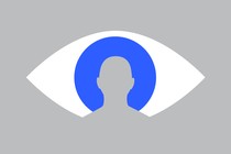 An illustration of a figure inside of an eye
