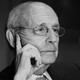 A black-and-white photo of Stephen Breyer's face