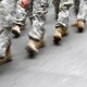 American troops marching