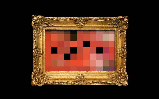 An illustration of a frame with pixels