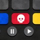 A TV remote that has a button with a skull on it, representing on-demand death.