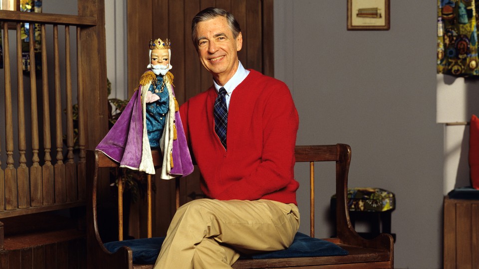Fred Rogers and a puppet