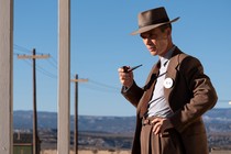 Cillian Murphy in the movie "Oppenheimer" as J. Robert Oppenheimer