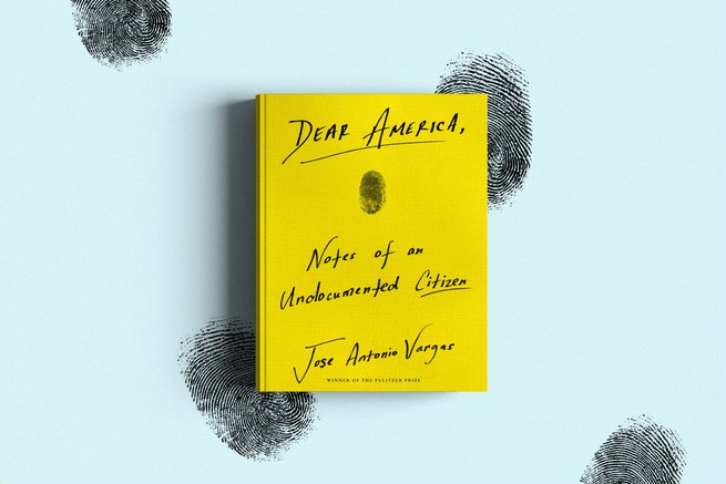 illustration of the cover of "Dear America: Notes of an Undocumented Citizen"