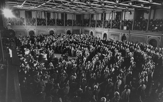 Counting of Electoral College votes at a joint session of Congress