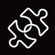 A puzzle-piece-shaped mobius strip