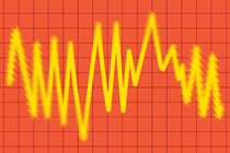 An illustration of a zig-zagging graph line.