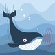 Illustration of whale
