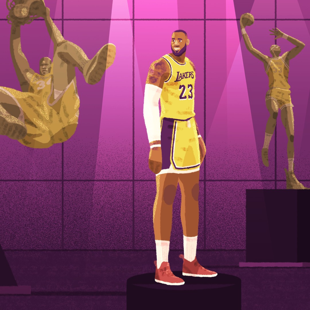 Lebron James Los Angeles Lakers Dunk Kobe Tribute Art Photo -  Denmark
