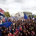 Anti-Brexit demonstrators attend a rally in central London.