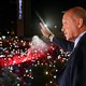 President Erdoğan waves to supporters far below